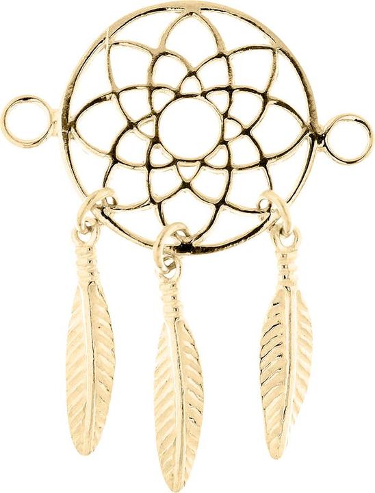 Produktbild Leyda Traumfänger Doppelösen Zwischenteil (vergoldet 750 / 18 K Gold, Silber 925)