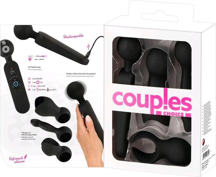Produktbild Couples Choice wand vibrator with 3 Attachments