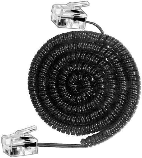 Actual product image E+P T 15 2m Black Telephone Cable