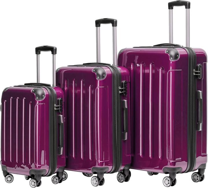 Produktbild Beibye 3-tlg. Hartschalenkoffer-Set (Handgepäck (bis 50l), M (50 - 90l), XL (ab 115l))