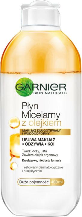 Produktbild Garnier Skin Naturals two-phase micellar water with argan oil 400ml (Mitesserentferner, 400 ml)