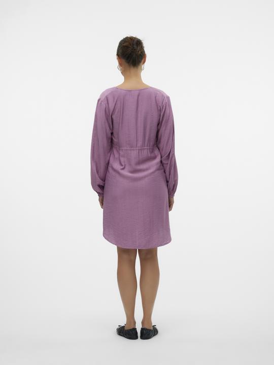 Produktbild Mamalicious Normal geschnitten V-Ausschnitt Elastische Bündchen Kurzes Kleid Kleid (XXL)