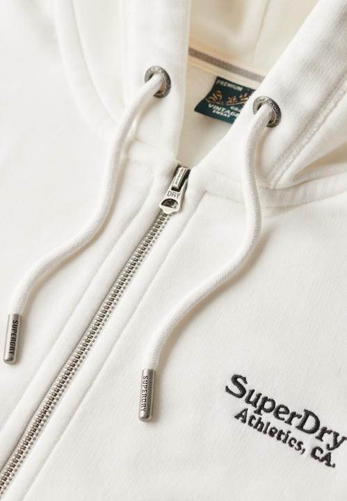 Produktbild Superdry ESSENTIAL LOGO ZIP SWEATSHIRT Dames Vest - Wit (16)