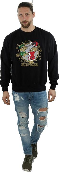 Actual product image Tom & Jerry Mens Christmas Surprise Sweatshirt (XL)
