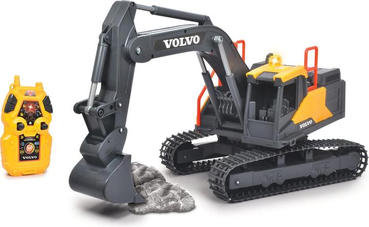 Actual product image Dickie RC Volvo Mini Excavator Steerable Excavator