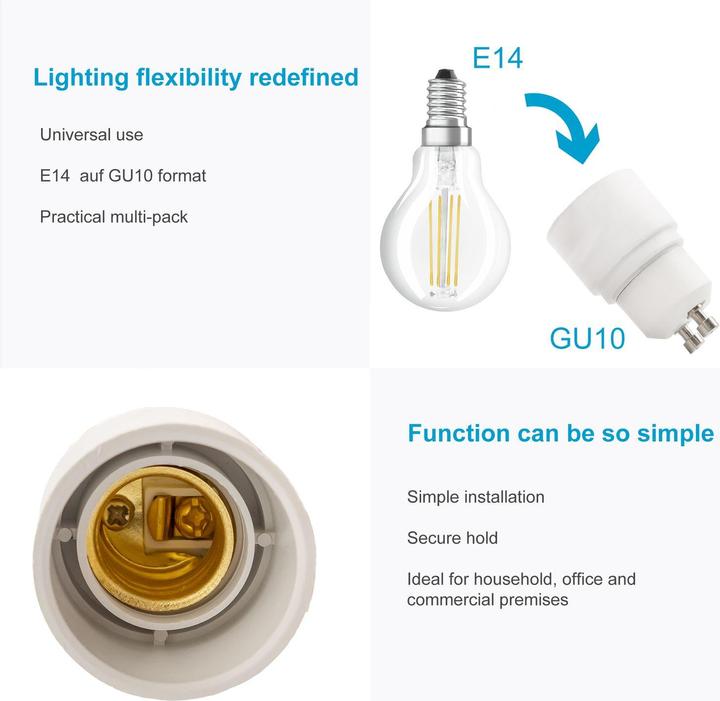 Actual product image Intirilife E27 to G9 Lamp Base Adapter
