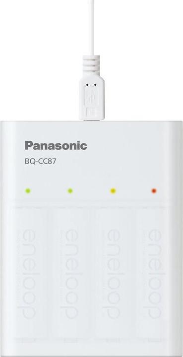 Produktbild Panasonic eneloop Smart Plus USB Travel Charger BQ-CC87 (4 Stk., AAA, AA, 2000 mAh, Ladegerät inkl. Akku)