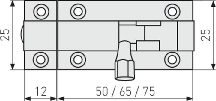 Actual product image Abus Grendel latch 96/65 SB (Room door, Entrance door, Wooden door, French window)