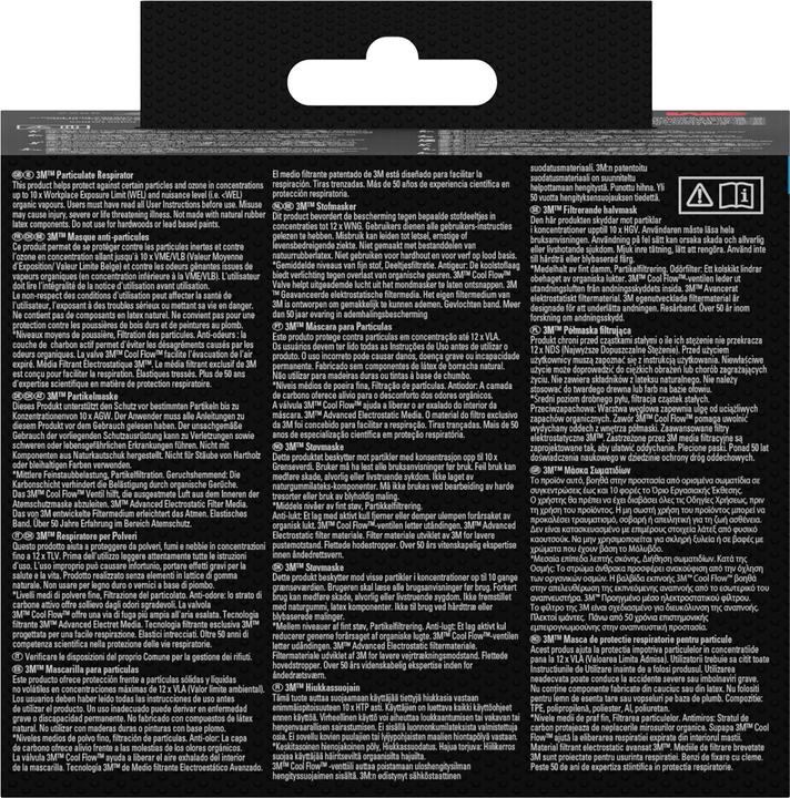 Actual product image 3M Respirator, white (FFP3, 5 x)