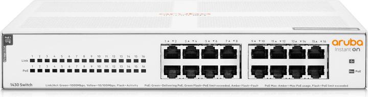 Actual product image HPE HP Switch 1430 16G PoE 124W 16x10/100/1000 PoE (16 Ports)
