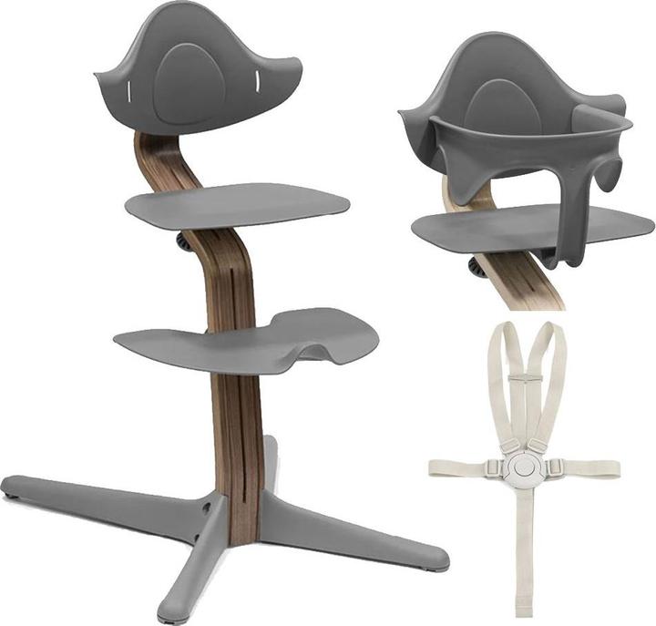 Immagine prodotto Stokke Sedia Nomi in noce con set per bambini e cintura di sicurezza (Seggiolone)