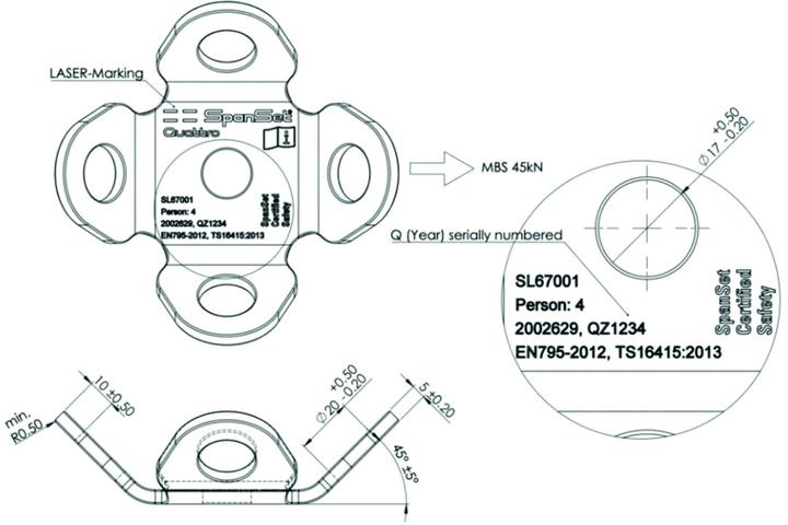 Actual product image SpanSet Anschlagspunkt QUATTRO