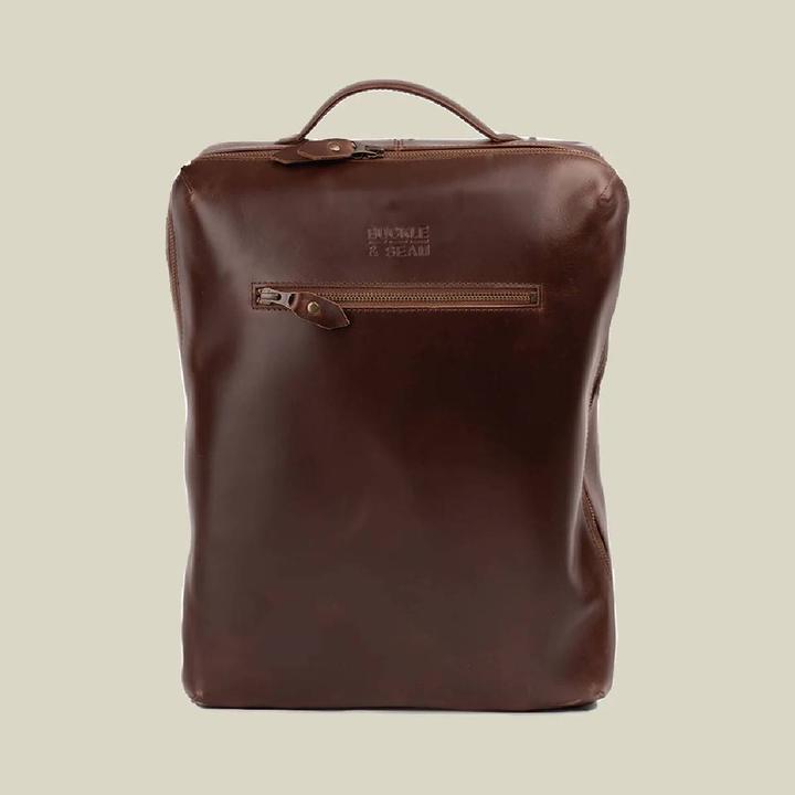 Immagine prodotto Buckle & Seam Leder Rucksack Mik Braun/Dots
