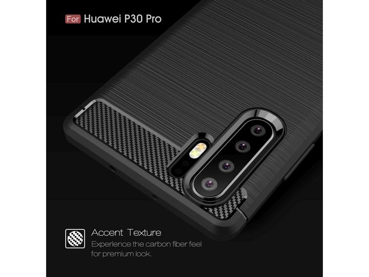 Actual product image Screenguard Huawei P30 Pro Cover Carbon Brushed Soft TPU (Huawei P30 Pro)