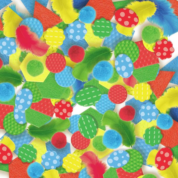 Actual product image Ses Bastelset Montessori Farben+Materialien