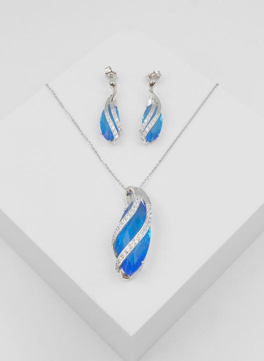 Immagine prodotto Muau Set di gioielli (Argento 925, Placcato in rodio)