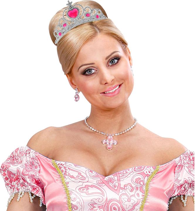 Produktbild Magni Tiara silber mit pinken Edelsteinen