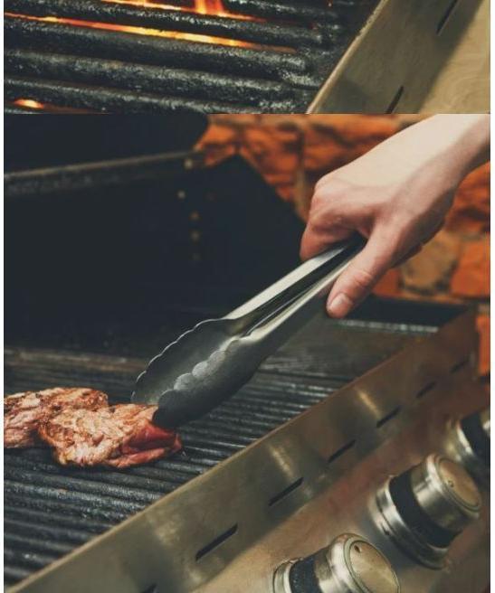 Immagine prodotto MU Classic Pinze da barbecue in acciaio inox serie Ari da 30 cm