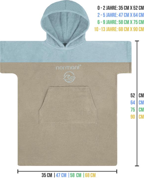 Produktbild Normani Kinder Badeponcho Puwai (10, 11, 12, 13)