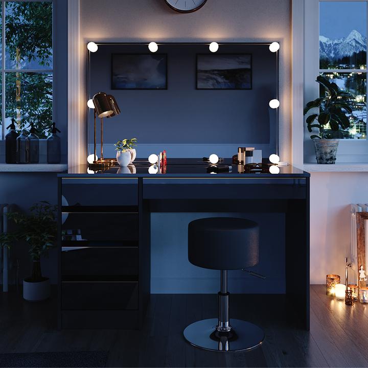 Image du produit Vicco Sherry avec tabouret et éclairage (120 x 75 x 55 cm)