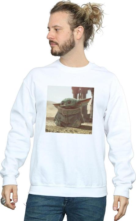 Actual product image Star Wars Mens The Mandalorian The Child Scene Sweatshirt (XXL)