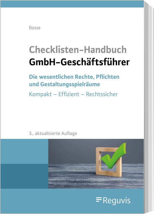 Immagine prodotto Checklisten Handbuch GmbH-Geschäftsführer (Tedesco, Christian Bosse, 2021)