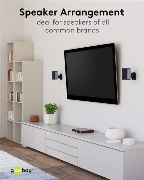 Immagine prodotto Goobay Universale (1 coppia, Installazione a parete, Perno di rotazione, Inclinabile)