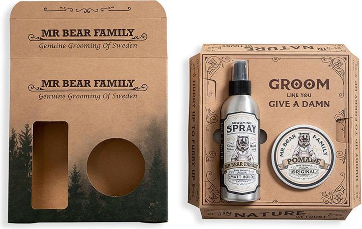 Actual product image Mr. Bear Family Spray & Pomade Kit (Beard care set)