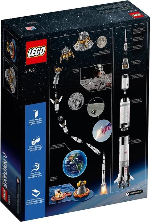 Immagine prodotto LEGO NASA Apollo 11 Saturn V (21309, LEGO Ideas, Set LEGO rari)