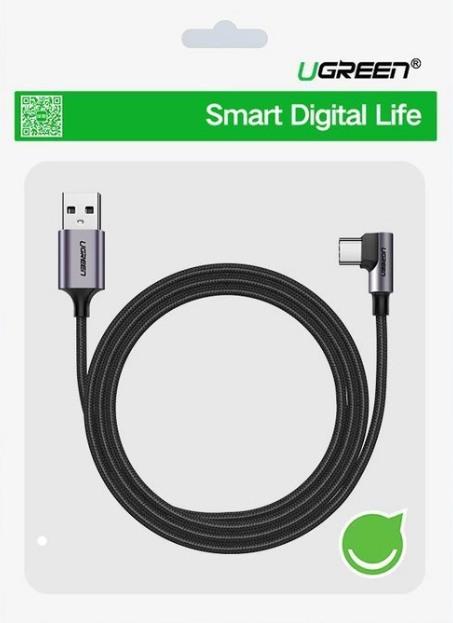 Image du produit Ugreen Câble de données USB-C coudé vers USB-A 2.0 A (2 m, USB 2.0)
