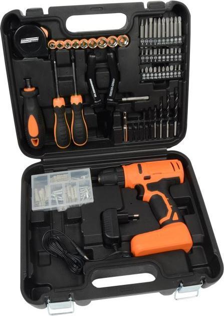 Immagine prodotto Mannesmann Set di trapani a batteria da 55 pezzi 8V con assortimento di attrezzi (Batteria ricaricabile)