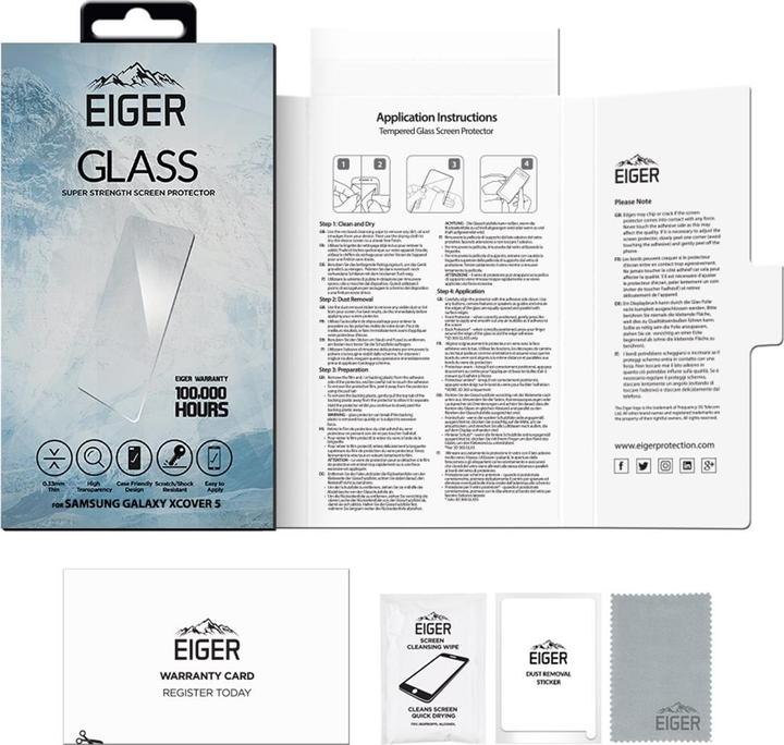 Image du produit Eiger Mountain Glass Clear (1 pièce(s), Samsung Galaxy Xcover 5)