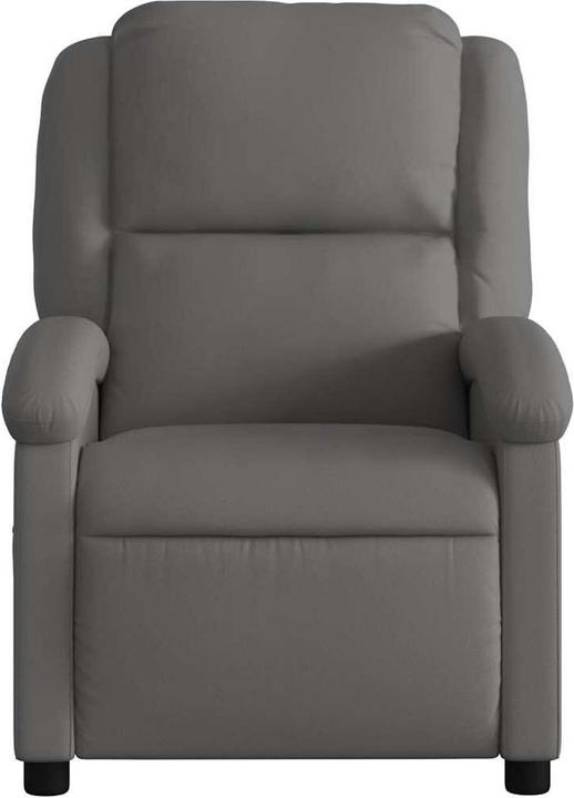 Immagine prodotto VidaXL Sedia da massaggio in vera pelle grigia,Colore: Grigio, Materiale: Vera pelle