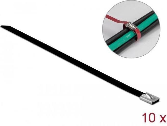 Actual product image Delock Stainless steel cable ties 400x7.9 10 pcs. (Plastic cable ties, 400 mm, 10 pcs.)