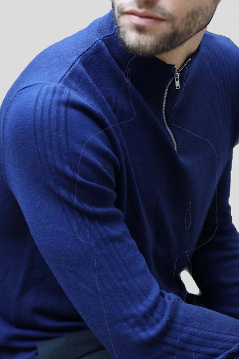 Actual product image Bellemere Pullover Men's Merino Half-Zip Pullover (S)