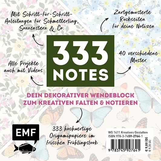 Produktbild 333 Origami Minis - Frühlingswiese - Dein dekorativer Wendeblock zum kreativen Falten & Notieren (333 x)