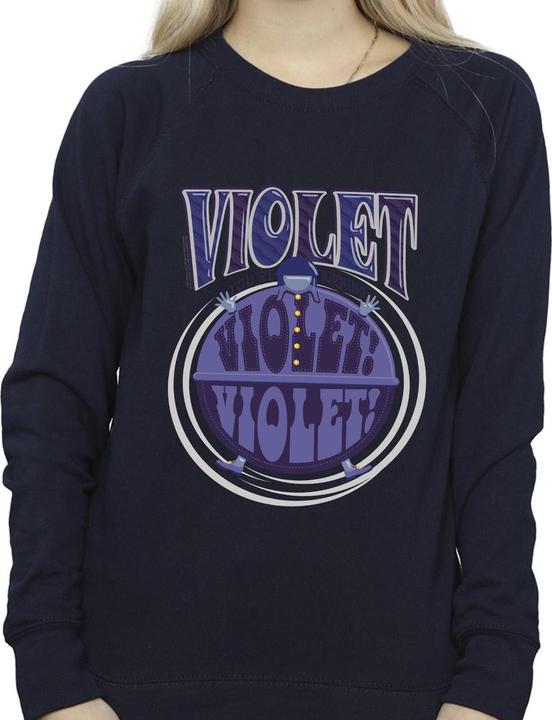 Actual product image Willy Wonka & the Chocolate Factory Womens/Ladies Violet Turning Violet Sweatshirt (M)