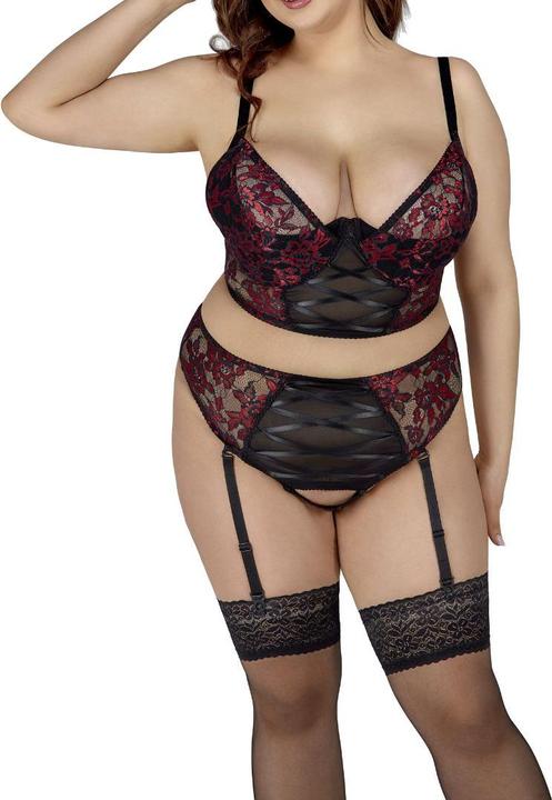 Produktbild Cottelli Collection BH Set schwarz/rot 95E/2XL (95 E)