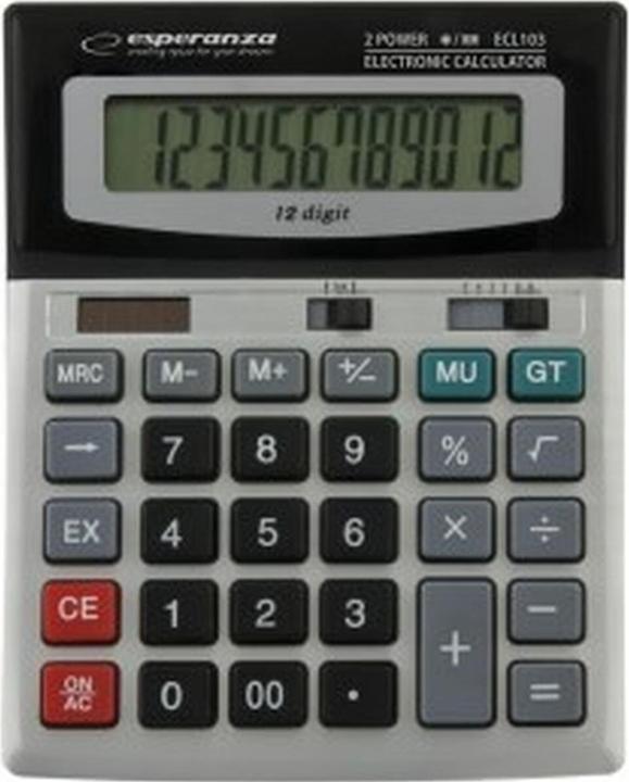 Produktbild Esperanza ECL103 Taschenrechner Desktop Einfacher Taschenrechner (Solarzellen, Akku)