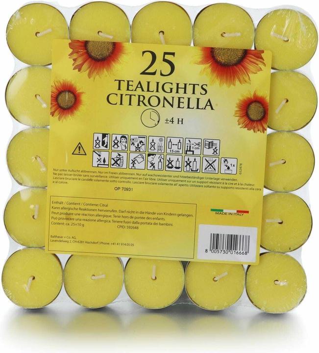 Balthasar Bougies à réchaud Citronella (25 pcs)