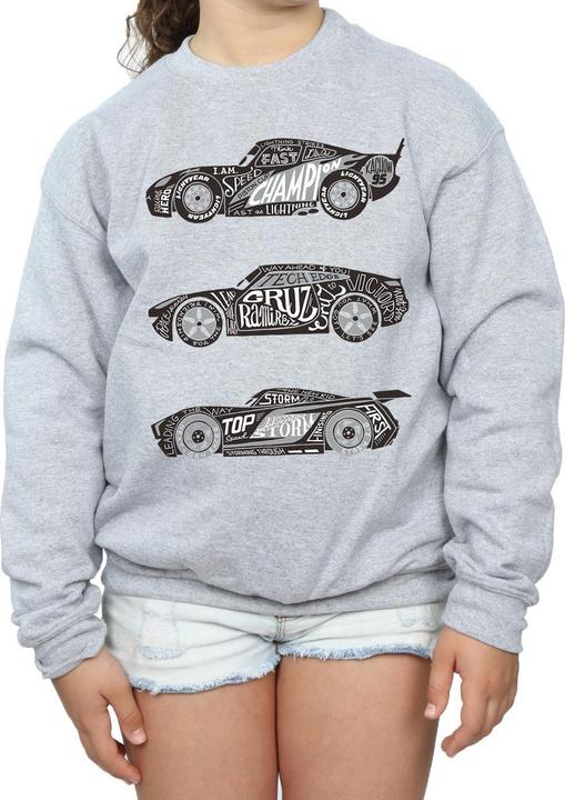 Immagine prodotto Disney Cars Text Racers Felpa Ragazze (128)