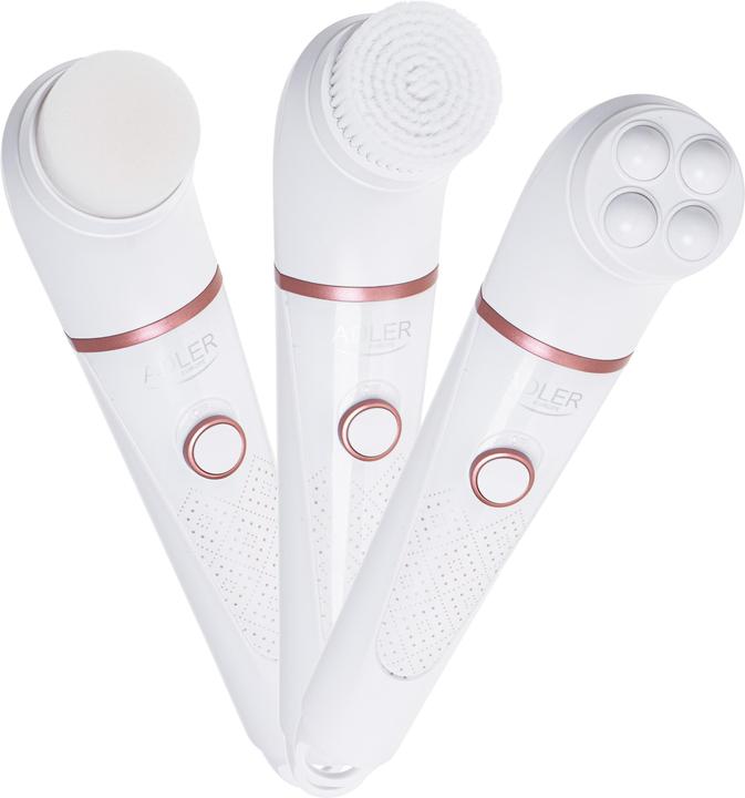 Adler AD 2178 facial cleansing brush Vibrating & rotating brush White Battery