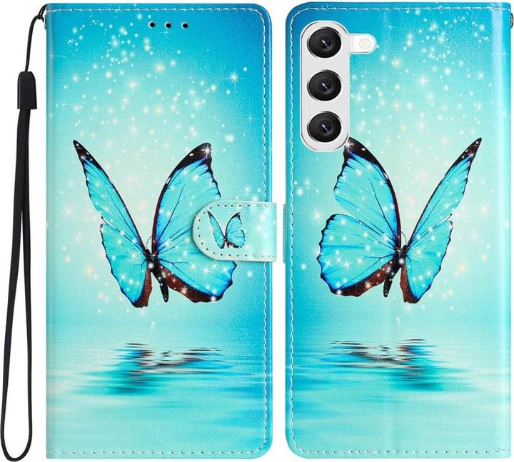 Image du produit Cover-Discount Etui en cuir Papillon bleu (Samsung Galaxy S24+)