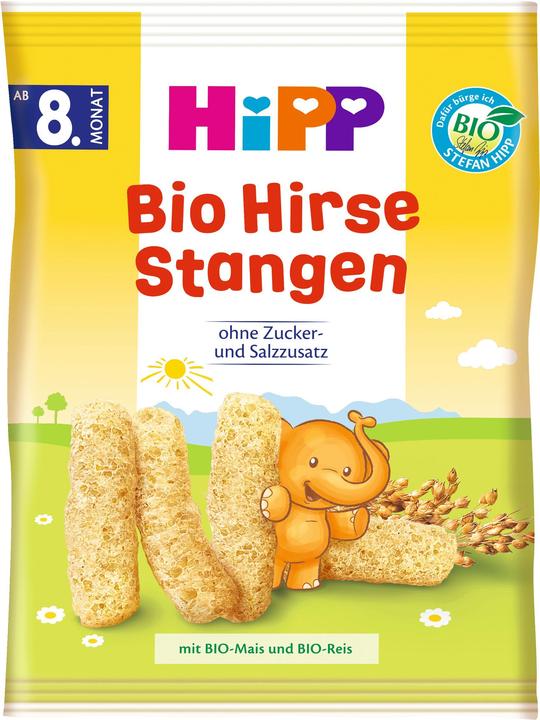 Image du produit Hipp Produits à grignoter : Bâtonnets de millet bio, sans sucre ni sel ajoutés (30 g)