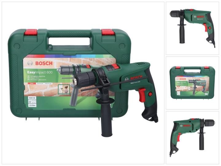 Produktbild Bosch Home & Garden Schlagbohrmaschine EasyImpact 600 mit Tragekoffer (Netzbetrieb)