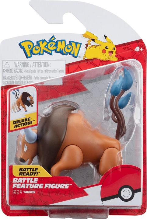 Actual product image Jazwares Pokémon Battle Feature figure Tauros 10 cm