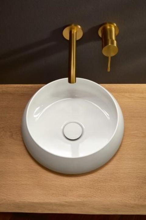 Actual product image Bette BetteCraft Countertop wash basin round, 450 x 450 mm, A241, without tap hole, without overflow (450 mm, 450 mm)