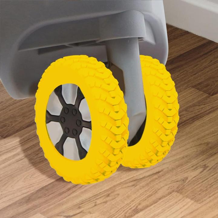 Immagine prodotto Swissdetector Coprigomme per valigie - Silenzioso - 8 pezzi - Giallo (Bagagliaio)