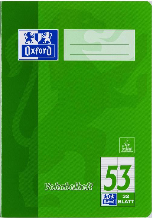 Image du produit Oxford Livre de vocabulaire (A5, À rayures, Couverture souple)