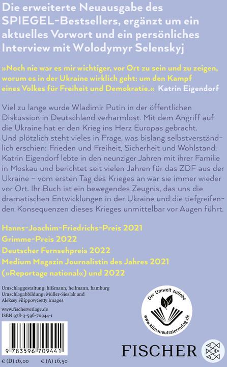 Produktbild Putins Krieg – Wie die Menschen in der Ukraine für unsere Freiheit kämpfen (Deutsch, Katrin Eigendorf, 2023)